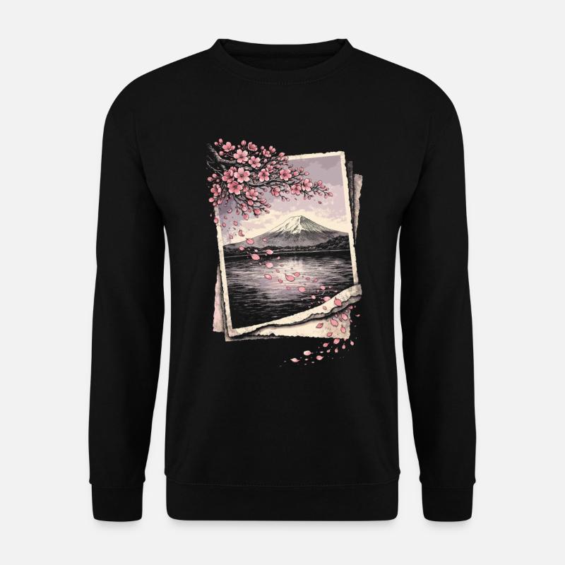 Cherry Blossom Sakura Cherry Blossom - Unisex Sweatshirt - black