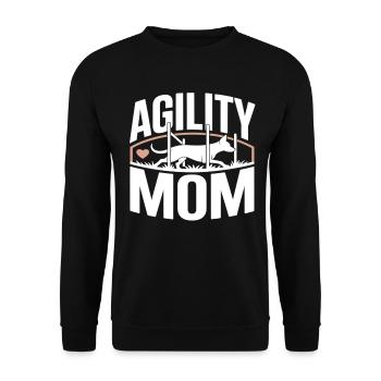 Maman Agility – Maman des Chiens de sport canin - Sweat-shirt Unisexe - noir - Devant - Alina (178cm) & Michal (187cm)