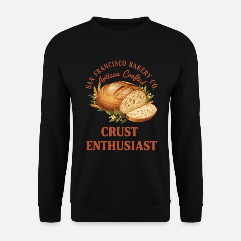 Sourdough Bread Baking Sourdough Starter Crust - Unisex Sweatshirt - black