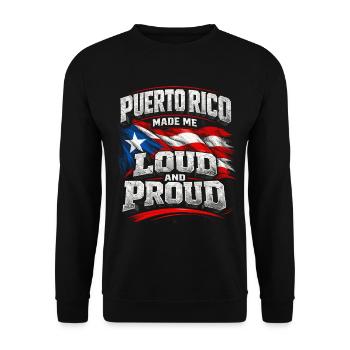 Puerto Rico Boricua - Unisex Pullover - Schwarz - Vorne - Alina (178cm) & Michal (187cm)