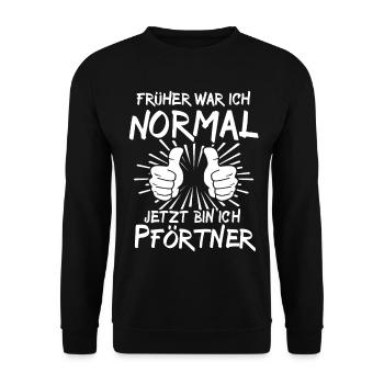 Pförtner - Unisex Pullover - Schwarz - Vorne - Alina (178cm) & Michal (187cm)