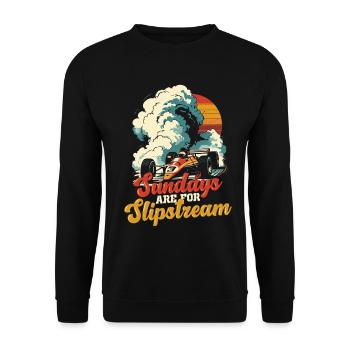 Les dimanches Autorennen Motorsport sont pour le Slipstream - Sweat-shirt Unisexe - noir - Devant - Alina (178cm) & Michal (187cm)