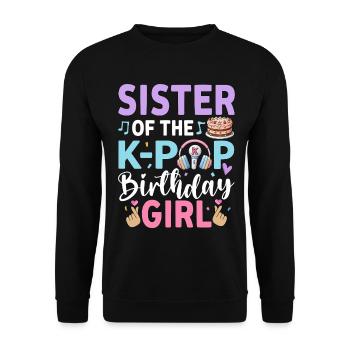 Sœur de la fille d’anniversaire de la K-Pop - Sweat-shirt Unisexe - noir - Devant - Alina (178cm) & Michal (187cm)