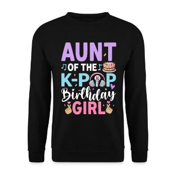 Aunt Of The K-Pop Birthday Girl - Unisex Sweatshirt - black - Front - Alina (178cm) & Michal (187cm)