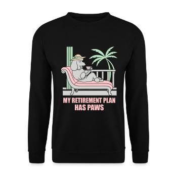 Retraite avec Paws Caniche chien de pension - Sweat-shirt Unisexe - noir - Devant - Alina (178cm) & Michal (187cm)