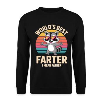 T-shirt Raton laveur de la fête des pères – Le meilleur pet du monde - Sweat-shirt Unisexe - noir - Devant - Alina (178cm) & Michal (187cm)