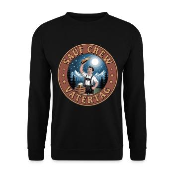 T-shirt de la fête des pères Sauf Crew – Bière et montagnes - Sweat-shirt Unisexe - noir - Devant - Alina (178cm) & Michal (187cm)