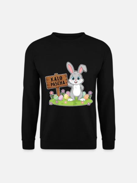 Griechisches Ostern Kalo Pascha Frohe Ostern - Unisex Pullover - Schwarz