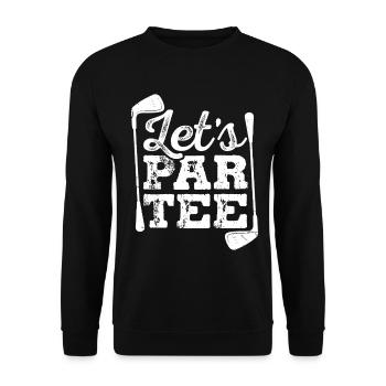 Let s Par Tee Golf - Unisex Pullover - Schwarz - Vorne - Alina (178cm) & Michal (187cm)