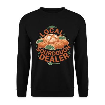 Local Sourdough Dealer Bread Baking Baker - Unisex Sweatshirt - black - Front - Alina (178cm) & Michal (187cm)