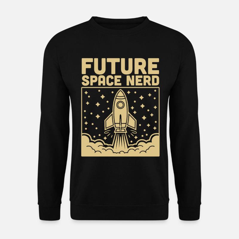 Future Space Nerd Weltraum Raketenstart - Unisex Pullover - Schwarz