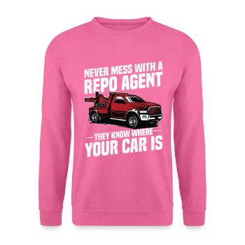 Inkasso-Agent Polizeifreunde Autobergung - Unisex Pullover - Pink - Vorne