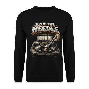Disques vinyles de collection Vinyl Vinyl Collections - Sweat-shirt Unisexe - noir - Devant - Alina (178cm) & Michal (187cm)