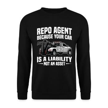  Repoman Asset Recovery Agent Car Recovery Repo - Unisex Sweatshirt - black - Front - Alina (178cm) & Michal (187cm)