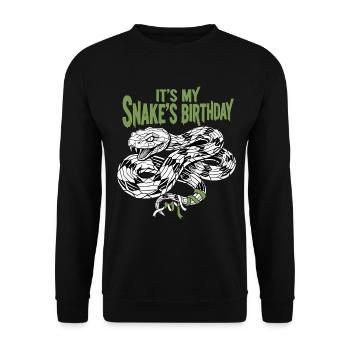 Reptiles d’anniversaire serpent - Sweat-shirt Unisexe - noir - Devant - Alina (178cm) & Michal (187cm)