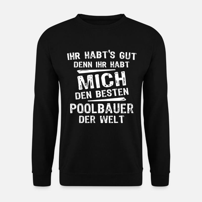 Poolbauer - Unisex Pullover - Schwarz