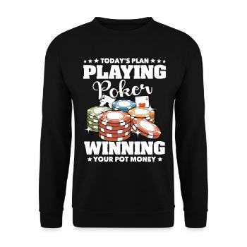 Poker Poker Players - Unisex Sweatshirt - black - Front - Alina (178cm) & Michal (187cm)