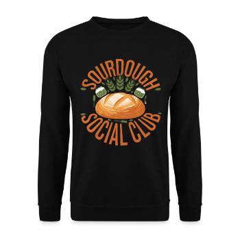 Sourdough Social Club Bread Baking Baker Era - Unisex Sweatshirt - black - Front - Alina (178cm) & Michal (187cm)