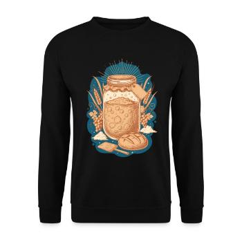 Levain pâtisser pâtisserie Baker Levain - Sweat-shirt Unisexe - noir - Devant - Alina (178cm) & Michal (187cm)