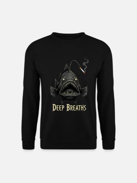 Deep Breath Cigarette Frogfish - Unisex Sweatshirt - black
