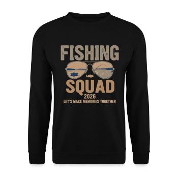 Équipe de pêche 2026 - Sweat-shirt Unisexe - noir - Devant - Alina (178cm) & Michal (187cm)