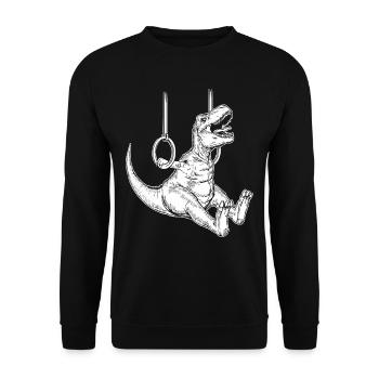 Gymnasts Dinosaurs Gymnastics Ring Gymnastics Gymnastics - Unisex Sweatshirt - black - Front - Alina (178cm) & Michal (187cm)