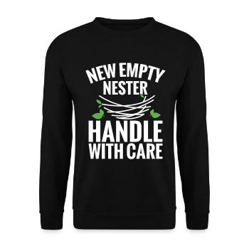 Empty-Nester-Syndrom: Auf dem Weg ins College Empty - Unisex Pullover - Schwarz - Vorne - Alina (178cm) & Michal (187cm)
