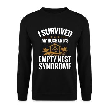 Empty Nester Syndrome High School Grad Empty Nest - Unisex Sweatshirt - black - Front - Alina (178cm) & Michal (187cm)