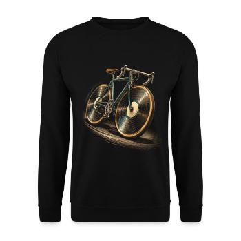 Disques vinyles de collection Collection Disques vinyles Vélo - Sweat-shirt Unisexe - noir - Devant - Alina (178cm) & Michal (187cm)