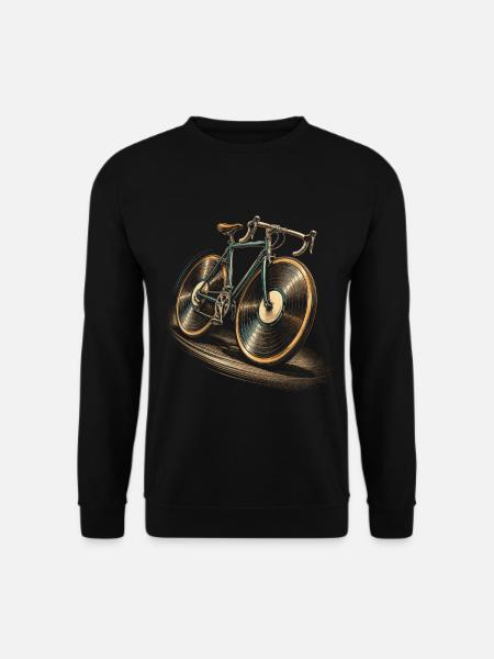 Vinyl Sammler Plattensammler Schallplatten Fahrrad - Unisex Pullover - Schwarz