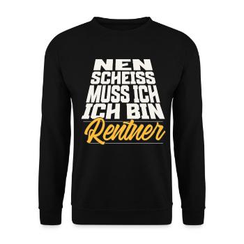 Rentner - Unisex Pullover - Schwarz - Vorne - Alina (178cm) & Michal (187cm)