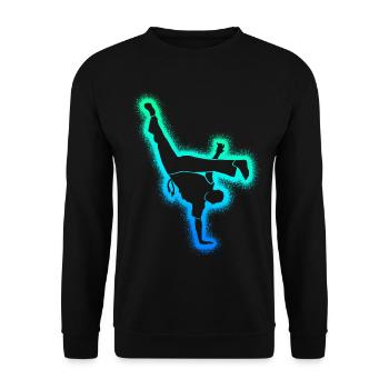 Capoeira Martial Arts Boys Men Capoerista - Unisex Sweatshirt - black - Front - Alina (178cm) & Michal (187cm)