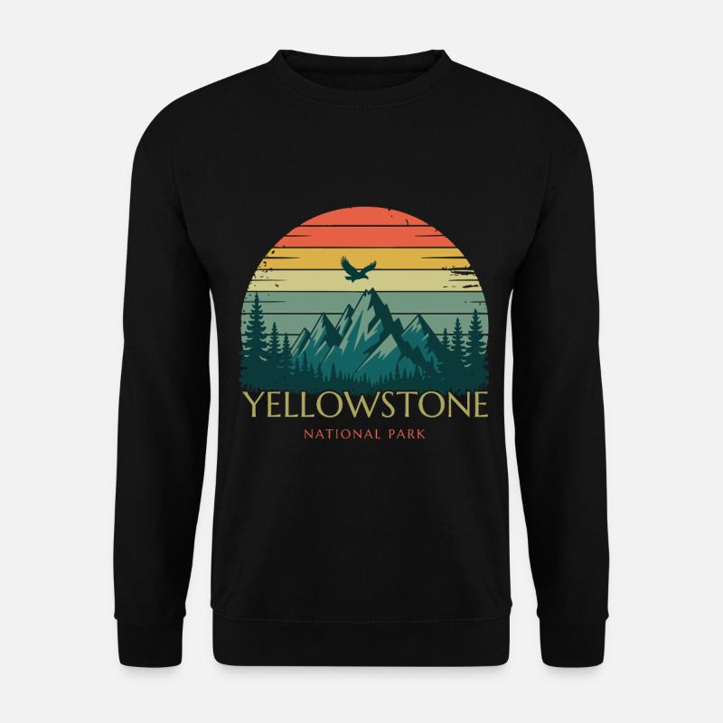 Yellowstone-Nationalpark - Unisex Pullover - Schwarz