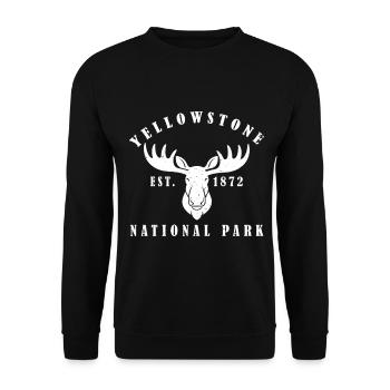 Yellowstone National Park Established 1872 - Unisex Sweatshirt - black - Front - Alina (178cm) & Michal (187cm)