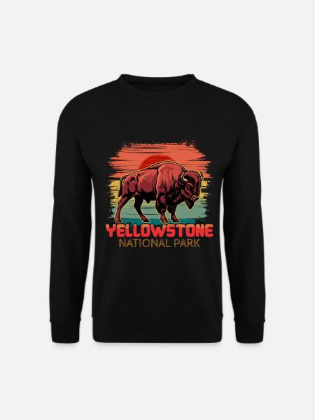 Buffalo Yellowstone Nationalpark - Unisex Pullover - Schwarz