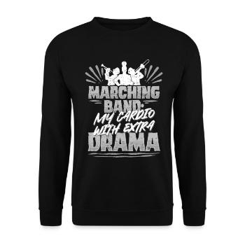 Spielmannszug Blaskapelle Cardio avec un supplément de drame - Sweat-shirt Unisexe - noir - Devant - Alina (178cm) & Michal (187cm)