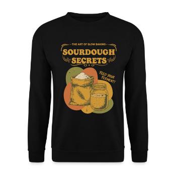 Pâtissier de levain Secrets pour la cuisson du pain au levain - Sweat-shirt Unisexe - noir - Devant - Alina (178cm) & Michal (187cm)