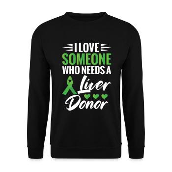  Liver Donation Support Organ Donor Liver - Unisex Sweatshirt - black - Front - Alina (178cm) & Michal (187cm)
