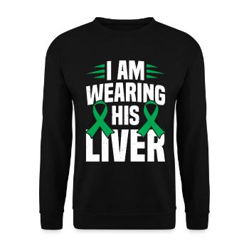  Liver Donor Transplant Recovery Organ Donor Liver - Unisex Sweatshirt - black - Front - Alina (178cm) & Michal (187cm)