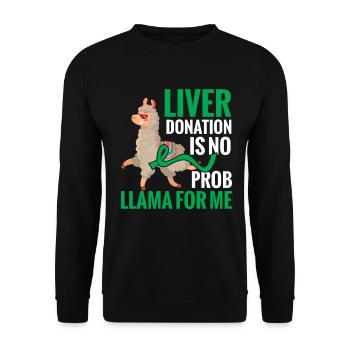  Liver Donor Organ Donation Awareness Liver - Unisex Sweatshirt - black - Front - Alina (178cm) & Michal (187cm)