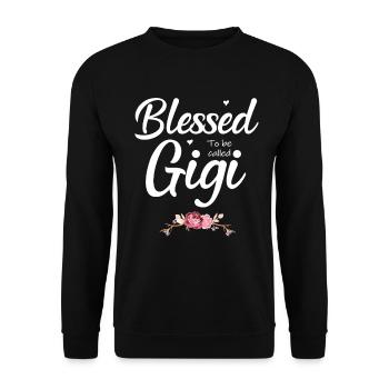 Proud to Be Called Gigi Shirt - Unisex Sweatshirt - black - Front - Alina (178cm) & Michal (187cm)