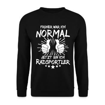Radsportler - Unisex Pullover - Schwarz - Vorne - Alina (178cm) & Michal (187cm)