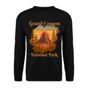 Grand Canyon Nationalpark - Unisex Pullover - Schwarz - Vorne - Alina (178cm) & Michal (187cm)