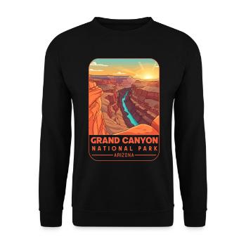 Grand Canyon Nationalpark, Arizona - Unisex Pullover - Schwarz - Vorne - Alina (178cm) & Michal (187cm)