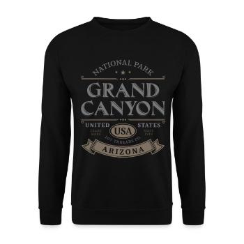 Nationalpark Grand Canyon, Arizona, USA - Unisex Pullover - Schwarz - Vorne - Alina (178cm) & Michal (187cm)