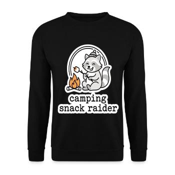 Motif de Snack Raider de camping - Sweat-shirt Unisexe - noir - Devant - Alina (178cm) & Michal (187cm)