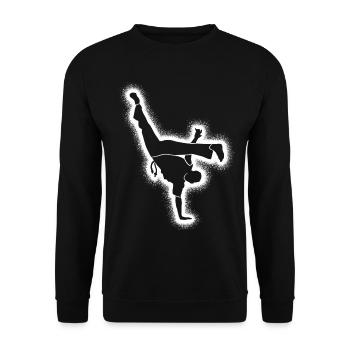 Capoeira arts martiaux hommes Capoeristes - Sweat-shirt Unisexe - noir - Devant - Alina (178cm) & Michal (187cm)