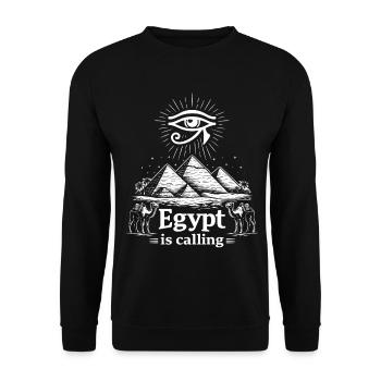 Egypt is calling Pharaoh Egypt Holidays - Unisex Sweatshirt - black - Front - Alina (178cm) & Michal (187cm)