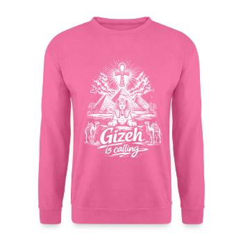 Gizeh appelle le voyage des pyramides d’Égypte - Sweat-shirt Unisexe - rose - Devant