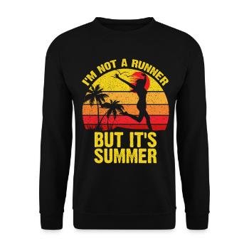 Sunset Sprint Kein Läufer - Unisex Pullover - Schwarz - Vorne - Alina (178cm) & Michal (187cm)